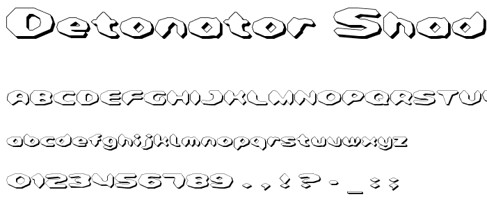 Detonator Shadow font